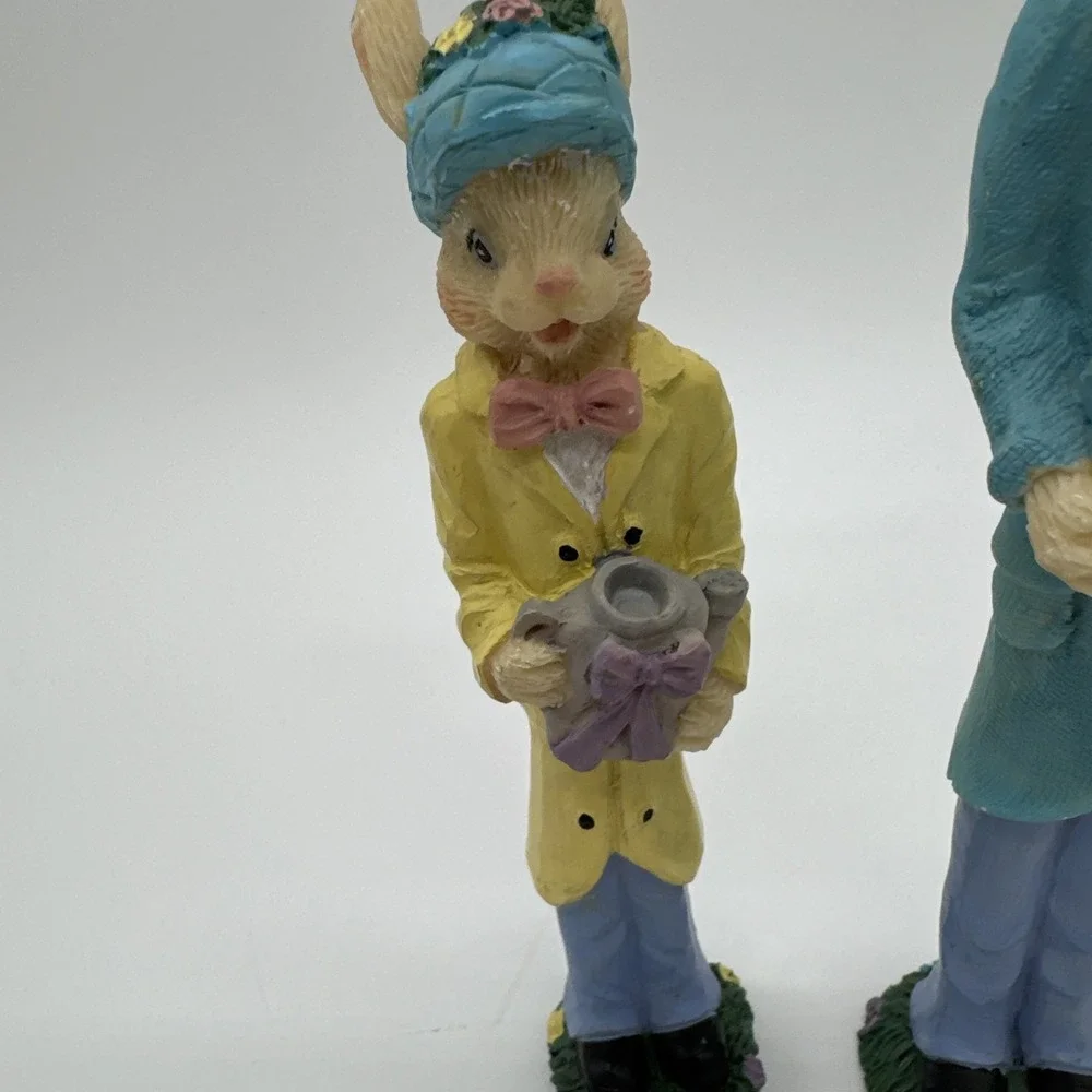 Pair Of Tall Skinny Easter Bunnies. Dried Spring And Easter Decor